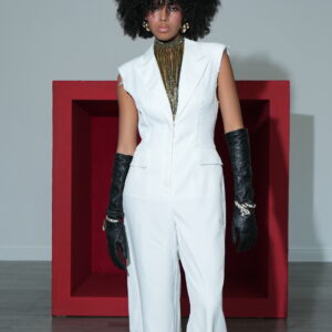 ENTERIZO CORTE TRAJE BLANCO