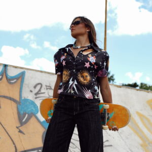 CAMISA SEDA PLANETAS