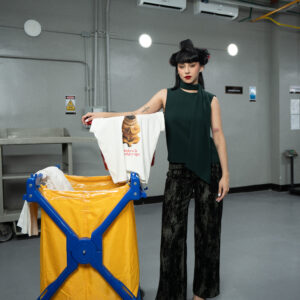 TOP ESMERALDA CUELLO-PANT GREEN TERCIOPELO