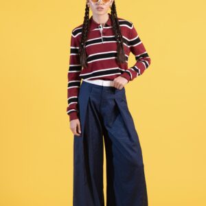 PANT AZUL RAYAS GOMA-POLO VINO Y NEGRO