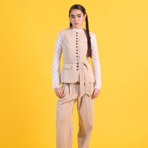BLONDA TOP - CHALECO Y PANT BEIGE