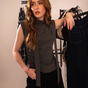 TOP HALTER GREY