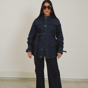 CHAQUETA Y JEAN HALTER BLUE